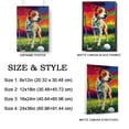 thumbnail image 2 of Russell Terrier Dog Playing Golf Canvas Canvas – Vintage Style Russell Terrier Dog Art for Golf Fans, Great Gift for Dog Owners, 2 of 5