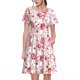 thumbnail image 1 of Balery Rose Flowers Vestidos sueltos de manga corta para mujer, vestidos de verano 2025, vestidos casuales de corte A con vuelo., 1 of 6