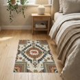 thumbnail image 3 of ODIKA 2'x3' Washable Throw Rug Non-Slip, Low Profile, Flatwoven, Easy Care Stripe Border Mens Decorations Reindeer Cabin Cowboy Southwestern Playful for Hallway, Study Room, 3 of 7