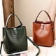 thumbnail image 4 of Bolsos cruzados de mujer jinwen PU tipo cubo asa superior gran capacidad Café, 4 of 7