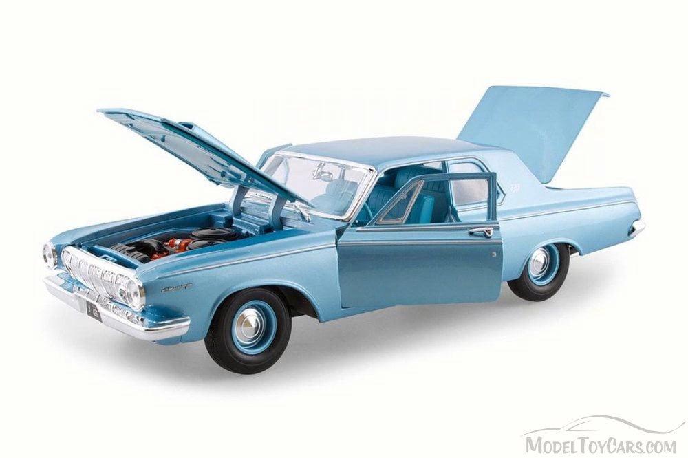 1963 DODGE 330 BLUE 1/18 DIECAST MODEL CAR BY MAISTO 31652 