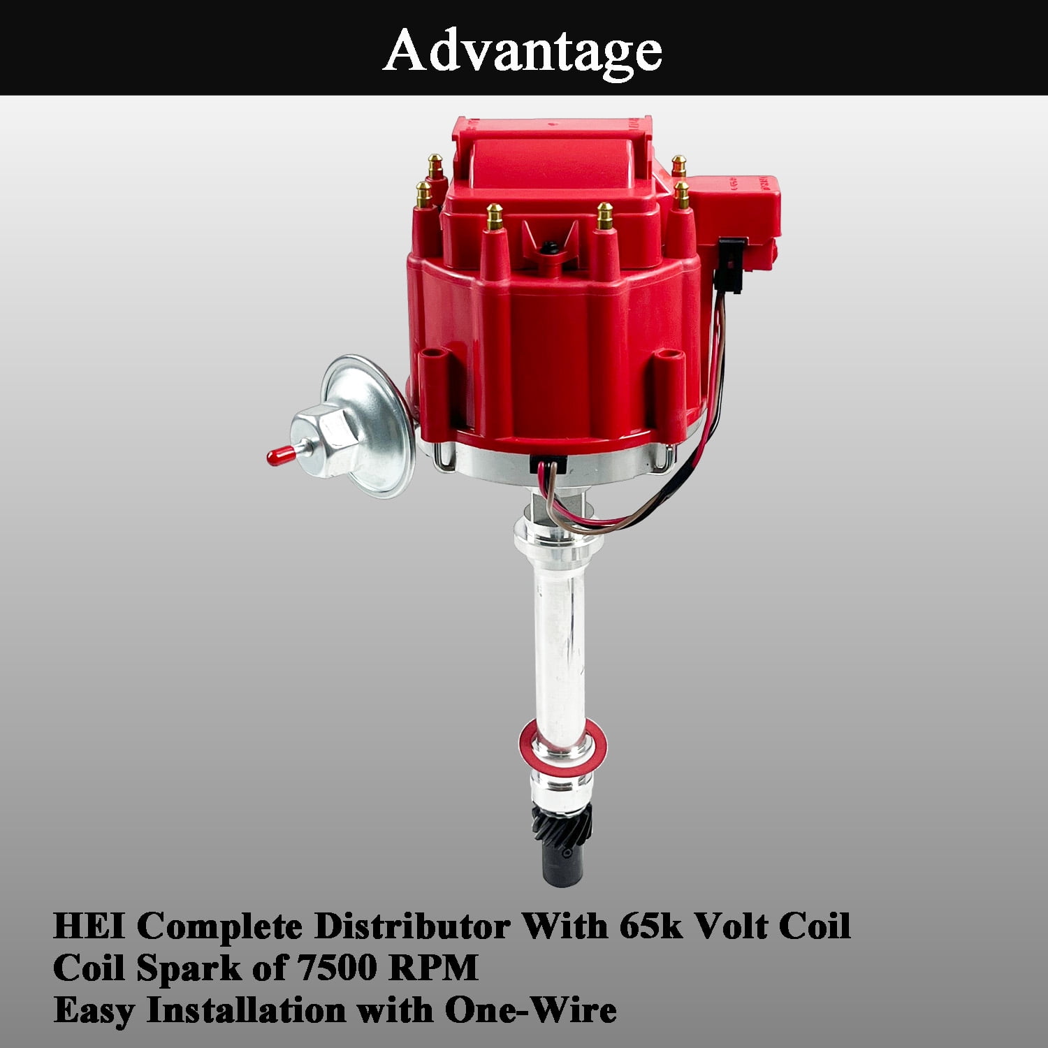 HEI Ignition Distributor with Cap & Rotor for Chevy GM SBC 262 267 283 305 307 327 350 400 BBC 396 402 427 454 V8, Replaces 850001R 8362