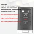 thumbnail image 3 of Llavero de coche con control remoto de entrada sin llave, compatible con Cadillac CTS 2008-2015 Cadi, 3 of 7