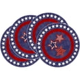 thumbnail image 2 of OAVQHLG3B American Flag Vases Flowers 4th of July Round Placemats Set of 4, 14 Inch Patriotic Memorial Day Round Table Mats for Dining Decoration, 2 of 6