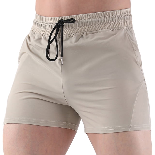 Aqestyerly Men's Sports Training Shorts Quick Drying Breathable Fitness Running Shorts Three Minute Design