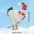 thumbnail image 5 of Light Up Chicken with Scarf Patio,Christmas Blow Molds,15.75in Christmas Chicken Decorations,3D Christmas Decorations with Color Lights,Rooster Garden Stakes for Ground Lawn Outdoor Decor, 5 of 7