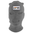 thumbnail image 1 of Gravity Threads Love Rainbow Heart 3-Hole Ski Mask - Heather Grey, 1 of 2