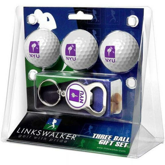 LinksWalker New York University Violets Golf Balls, 3 Pack