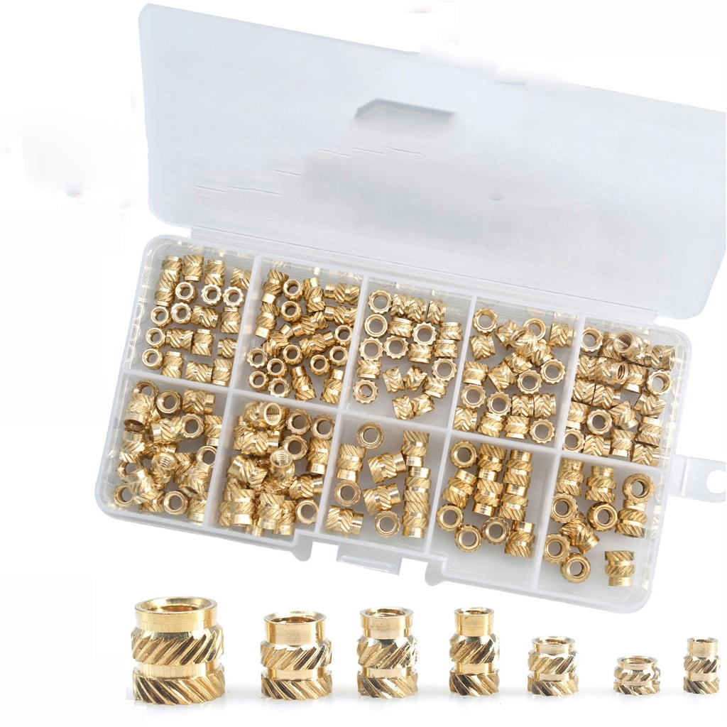 NEXAVKPR Upgraded Brass Threaded Insert Nut set Reliable Nut Resistant Insert Nut set for DIY & Industrial Projects