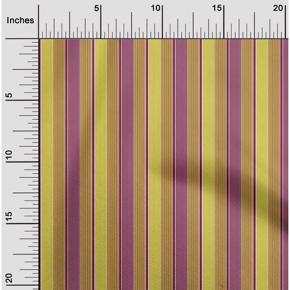 oneOone Cotton Cambric Fabric Multicolor Stripe Print Fabric BTY 56 Inch Wide