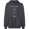 thumbnail image 2 of OXI Hoodie Sweatshirt - Name The Triangle Ronald, Basic Casual Hoodie for Men's and Women Fleece Hoodie Long Sleeve - Charcoal 2X-Large, 2 of 3