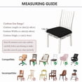 thumbnail image 3 of 1/2/4/6pcs Solid Color Chair Seat Cover For Dining Room Kitchen Waterproof Removable Washable Seat Cushion Protector Slipcovers, 3 of 10