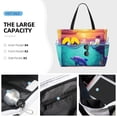 thumbnail image 3 of Xecao Hawaiian Island Dolphin for versatile beach bag for women includes zipper pockets and waterproof material, ideal for vacations and adventures., 3 of 7