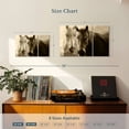 thumbnail image 3 of Elephant Stock Sepia Horses Wall Art - Horizontal Multi Panel Canvas - Living Room Wall Decor - Animal Multi Panel - Black And Gray Decor - 23" x 14", 3 of 4