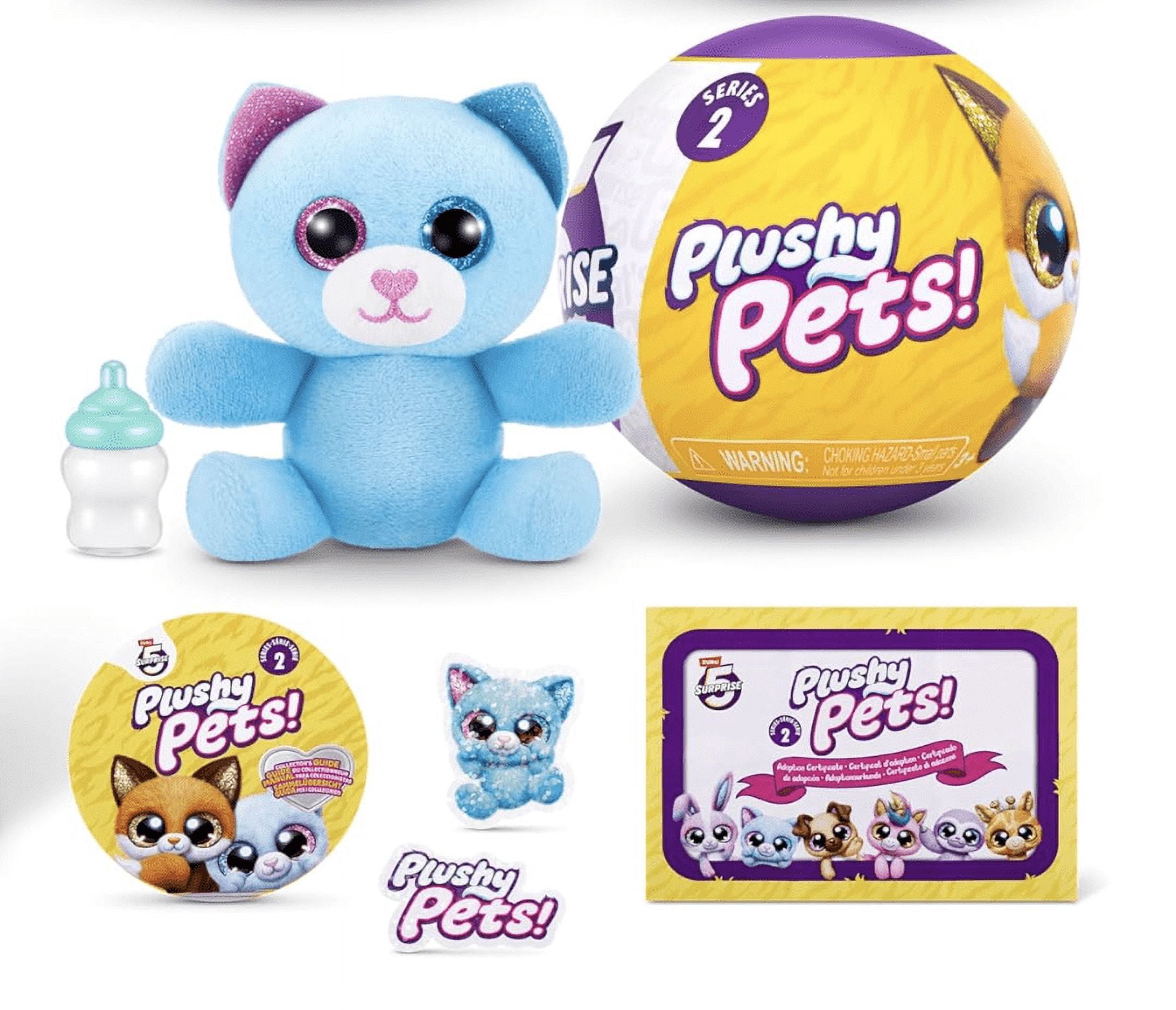 Zuru 5 Surprise Plushy Pets Mystery Set - Zuru Surprise Series 2 Mini Stuffed Animal Mystery 2 BALLSMystery Plushies for Kids, Boys, Girls