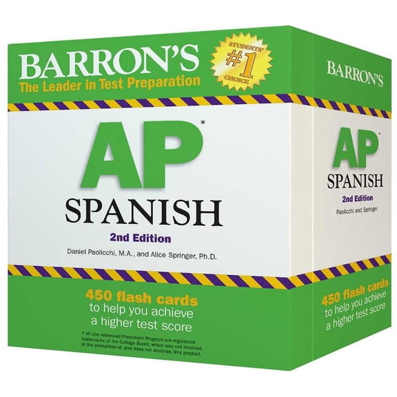 Barron's AP Prep: AP Spanish Flashcards, Second Edition: Up-to-Date Review and Practice   Sorting Ring for Custom Study (Cards)