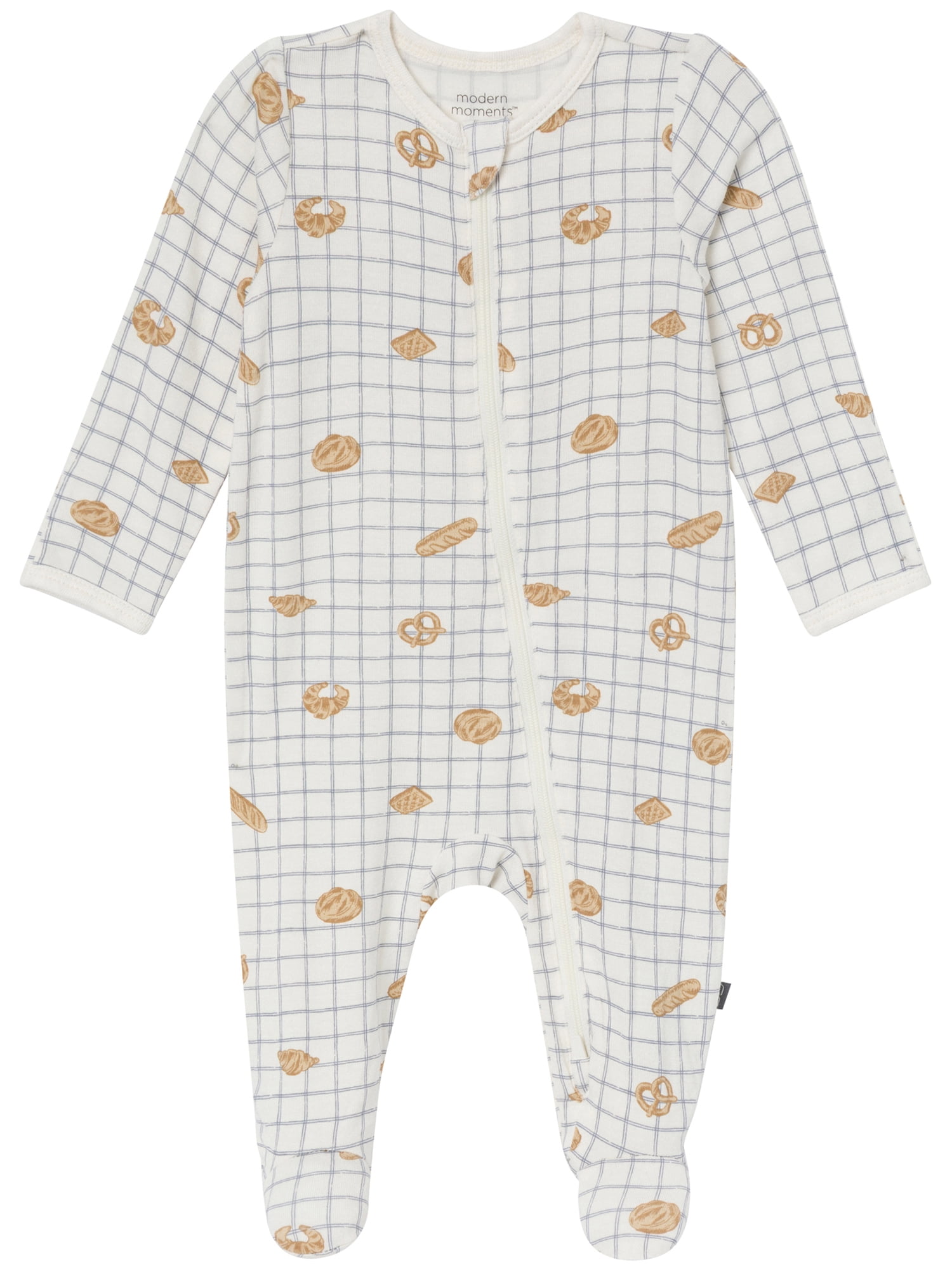 Modern Moments by Gerber Neutral Two-Way Zip Viscose Sleep ´N Play Footed Pajama, 2-Pack, Sizes Newborn - 24 Months