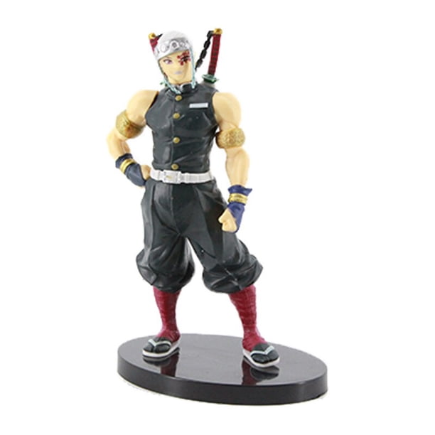15 estilo Anime Demon Slayer figura de acción Mugen tren Rengoku Kyoujurou PVC modelo Kimetsu No Yaiba Rengoku Kyoujurou Juguetes Gao Jinjia LED