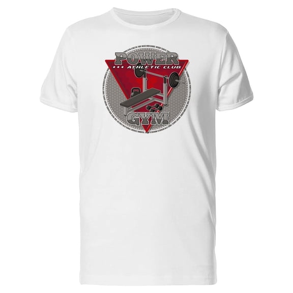 Gym Logo With Bench And Barbell Tee Men's -Image by Shutterstock