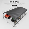 thumbnail image 2 of EASYHAWK 20x30 FT Heavy Duty Galvanized Steel Carport - Outdoor Metal Carport Vehicle Shelter for Cars, Trucks, SUVs, Boats & Tractors, 2 of 8