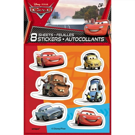 Disney Cars Sticker Sheets, 8-Count