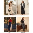 thumbnail image 3 of Womens Dress Pants Wide Leg Stretchy Work Pants Women High Waisted Business Casual Trousers Slacks with Pockets, 3 of 6