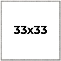 33x33 Frame Silver Grey Distressed Solid Wood Picture Frame | 0.75 Inch Moulding Width | Interior