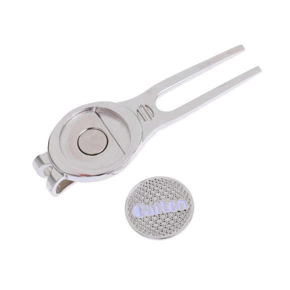 Herramienta de reparación de chuletas de golf y marcador magnético extraíble para pelotas de golf - Varios diseños 3 Zulema Herramienta Divot