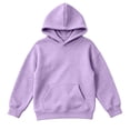 thumbnail image 7 of Girls Waffle Knit Hoodie with Pocket Casual Loose Fit Long Sleeve Trendy Kids Pullover Sweatshirt Fall Clothes Purple 10-12, 7 of 7