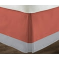 thumbnail image 3 of D.N.G. BEDDINGS 1 Piece Split Corner Two Tone Tailored Bed Skirt, Twin XL Size 8 Inch Deep Pocket, 800 Thread Count, 100% Egyptian Cotton, Solid Brick Red/Silver Color., 3 of 3