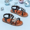 thumbnail image 6 of Duqingm Dressy Shoes for Girls Toddler Girls Summer Sandals Breathable Walking Flower Shoes Lightweight Sport Sandals Toddler Sneakers Black,8.5, 6 of 7