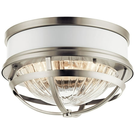 

Kichler Tollis 12 W Brushed Nickel and White Ceiling Light
