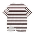 thumbnail image 5 of GERsome Girls Striped Tee Color Block T-Shirt Unisex Kids Plaid Crewneck Short Sleeve Pullover Tops 3-14 Years 1 Pack, 5 of 5