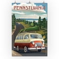 thumbnail image 2 of Pennsylvania, Camper Van, Lake (24x36 Giclee Gallery Art Print, Vivid Textured Wall Decor), 2 of 3