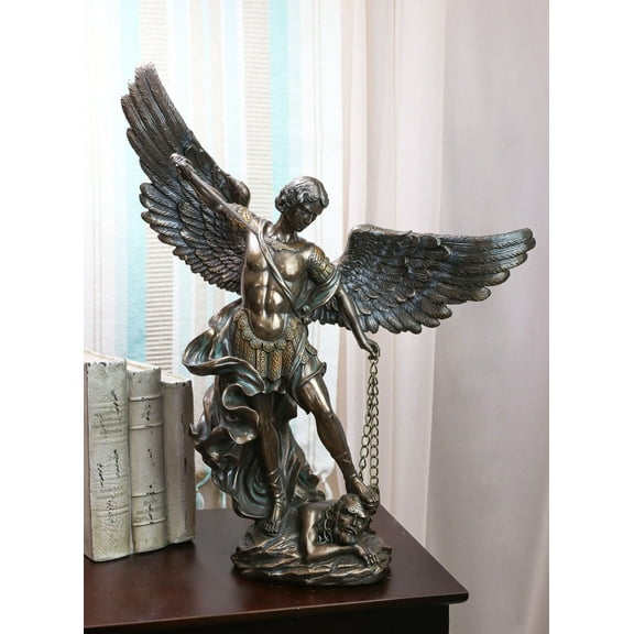 Ebros Guardian Archangel Saint Michael Slaying Lucifer Statue Guido Reni 20"Tall