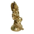 thumbnail image 2 of athizay Lakshmi Laxmi Idol Virgin Brass Shiny Gold Finish || 15.5 cm || 1336 Grams Premium item for indian pooja and Diwali festival| House warming gifting., 2 of 5
