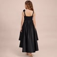 thumbnail image 5 of Girls Princess Party Dress with Shoulder Rose, Sleeveless Flower Girl Gown for Wedding Birthday Pageant, Elegant Tulle Net Skirt for Special Occasions, Age 2-12 Years Black 120, 5 of 7