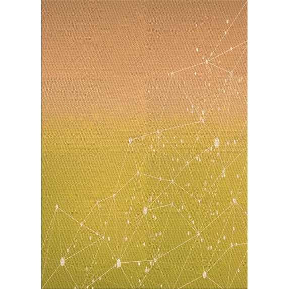 Ahgly Company Machine Washable Indoor Rectangle Transitional Orange Area Rugs, 6' x 9'