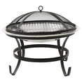 thumbnail image 5 of 2-in-1 Fire Pit and BBQ with Poker 22"x22"x19.3" Stainless Steel, 5 of 8