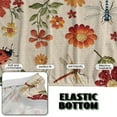 thumbnail image 4 of SCRAWLGOD Butterfly Daisy Floral Dragonfly Print Beige Stretch Armless Futon Cover Futon Slipcover Non Slip Sofa Bed Cover Furniture Protector with Elastic Bottom, Machine Washable, 4 of 7