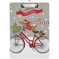 thumbnail image 1 of FMSHPON Christmas Dog Dachshund Xmas Bike Clipboard Hardboard Wood Nursing Clip Board and Pull for Standard A4 Letter 13x9 inches, 1 of 5