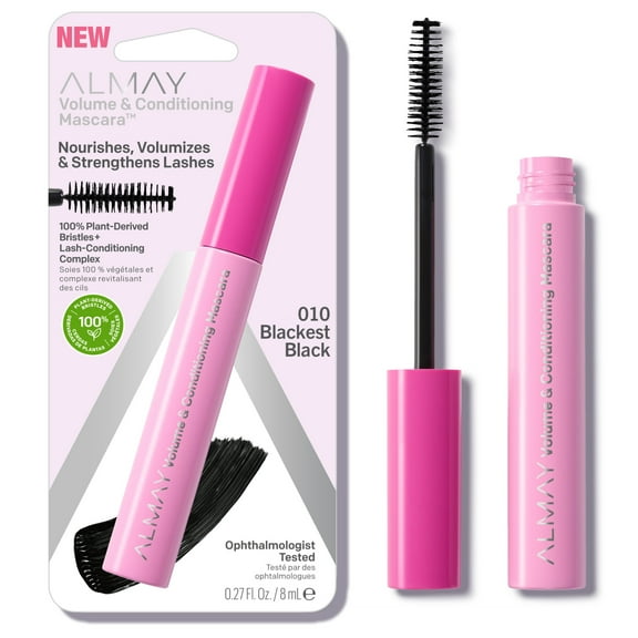 Almay Volume and Conditioning Waterproof Mascara, 10 Blackest Black, 0.27 fl oz