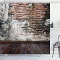 thumbnail image 1 of Ambesonne Rustic Shower Curtain, Worn Looking Wall Photo, 69"Wx75"L, Cinnamon Black White, 1 of 3