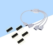SOPOTUTU LED Light Strip Splitter Cable White Signal Splitter for Projects and Home Lighting 1 Set