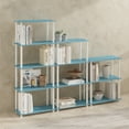 thumbnail image 3 of Furinno Turn-N-Tube 5-Tier Multipurpose Compact Display Rack, Shelving Unit, Bookcase, Light Blue/White, 3 of 6