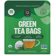 FGO From Great Origins, Green Tea, Organic Tea Bags, 20 Count, 1.41 Oz (40g)