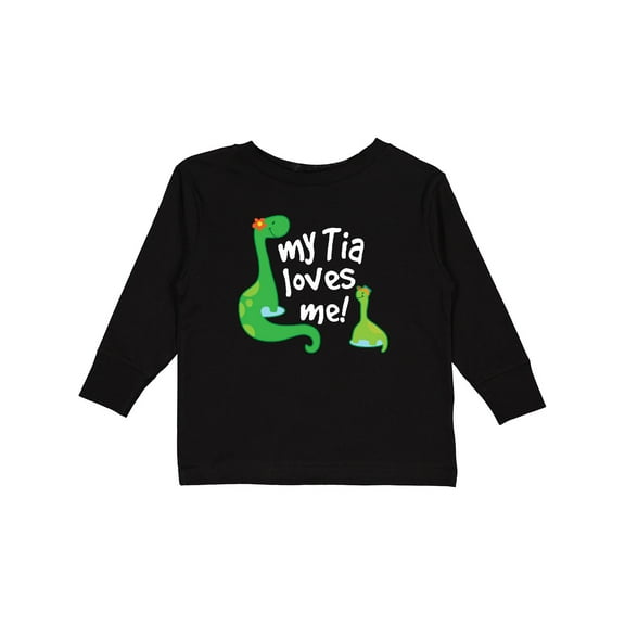 Inktastic My Tia Loves Me Nephew Boys Long Sleeve Toddler T-Shirt