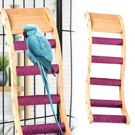 Bird Ladder Bridge, Ongmies Wooden Pet Parrot Hamster Climbing Ladder Toys, Pet Bird Cage Accessories, Wood Climbing Ladder Perch for Cockatiel Parakeet Lovebirds Budgie