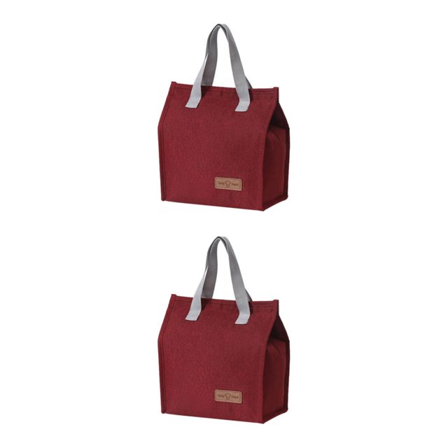 Maytalsory Multi-Purpose Lunch Container Bags Discover Endless Possibilities For Food Wine Red 2Set