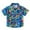 Blue*, variant on OSOLU Boys Button Down Shirt Lapel Collar Short Sleeve All Over Dinosaur Print Pocket Casual Kids Tops Black